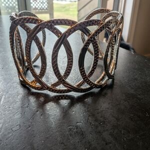 Silver Geometric Bracelet Cuff Bracelet Like New